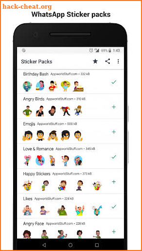 Sticker Packs for WAStickerApps screenshot