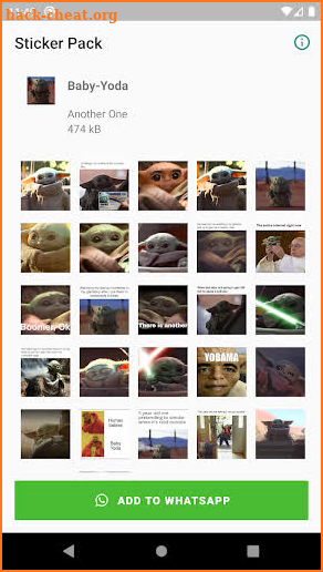 Stickers Baby-Yoda - WAStickerApps screenshot