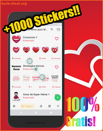 Stickers con Frases para Enamorar - WAStickerApps screenshot
