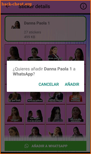 Stickers Danna Paola para WhatsApp screenshot