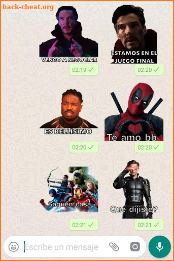 Stickers de Avengers en español para WhatsApp screenshot