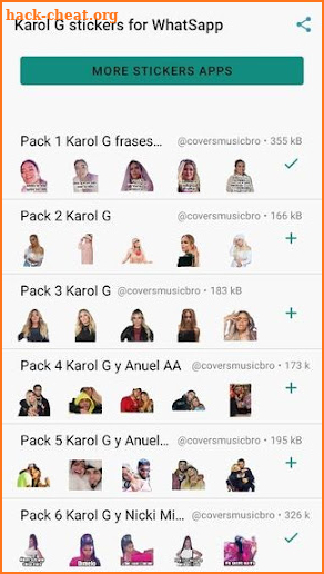 Stickers de Karol G para WhatSapp - WAStickers screenshot