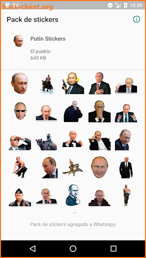 Stickers de Putin screenshot