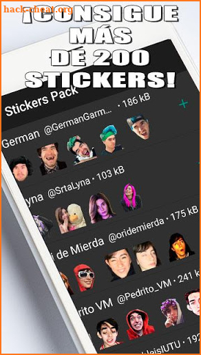 Stickers de YouTubers WAStickerApps screenshot