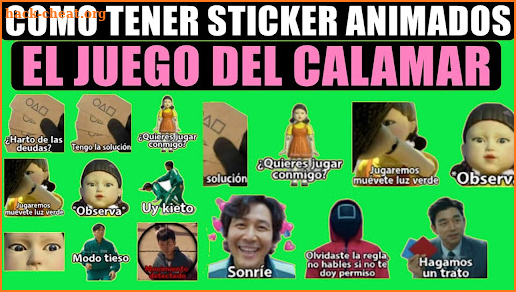 Stickers El Juego del Calamar screenshot