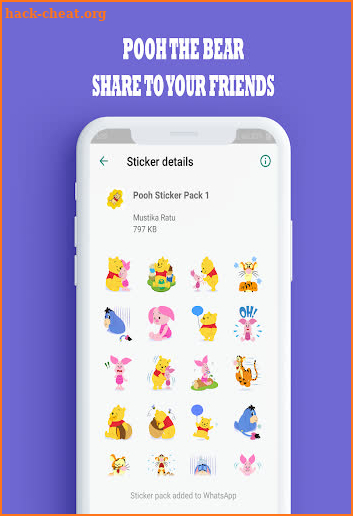 Stickers For Pooh Bear WAStickerApps screenshot