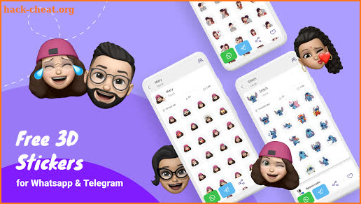Stickers for WhatsApp - 3D emoji, sticker maker screenshot