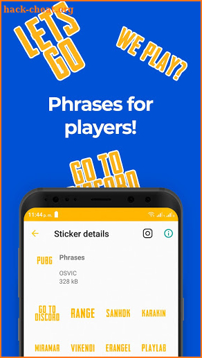 Stickers for WhatsApp (PUBG Fan App) 2020 ✅ screenshot