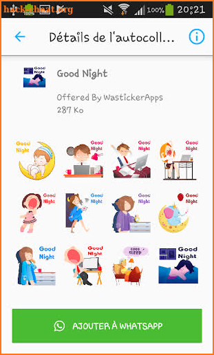 Stickers Good Night - WAStickerApps screenshot