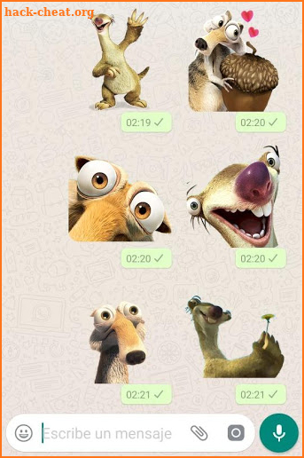 Stickers La era del hielo para WhatsApp screenshot