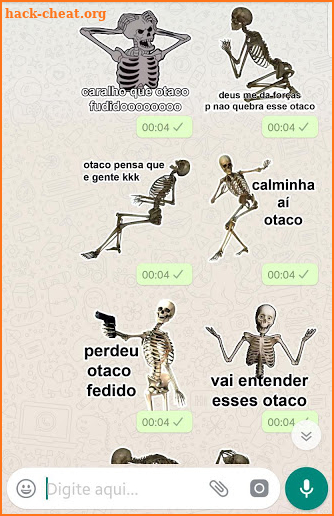 Stickers Meme Esqueleto Anti-otaku WAStickerApps screenshot