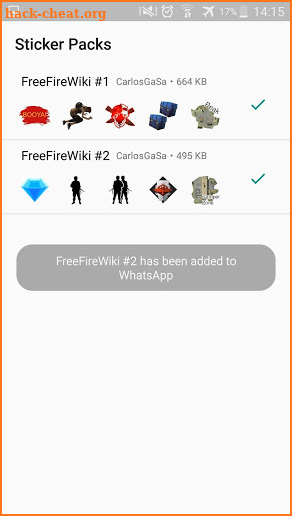 stickers of free fire screenshot