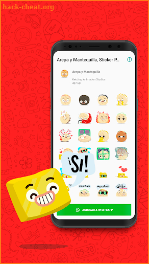 Stickers para Whatsapp - Arepa y Mantequilla screenshot