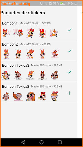 Stickers Powerpuff Girls Bombon Cartoons WhatsApp screenshot