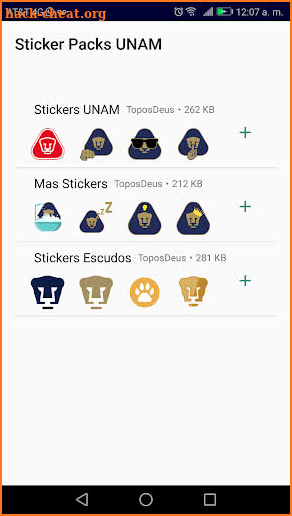 Stickers Pumas screenshot