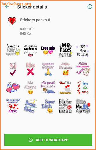 Stickers Romanticos para WhatsApp screenshot