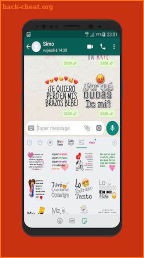 Stickers romanticos y frases de amor para WhatsApp screenshot