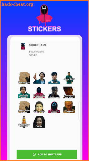 Stickers Squid Games screenshot