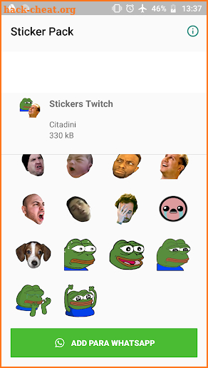 Stickers Twitch screenshot