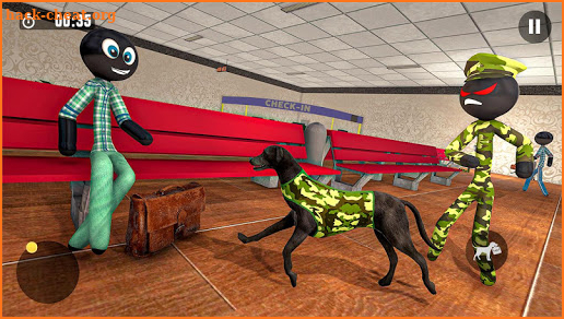 Stickman Army Dog Chase Crime Simulator screenshot