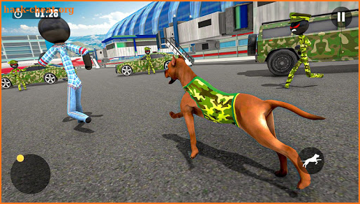 Stickman Army Dog Chase Crime Simulator screenshot