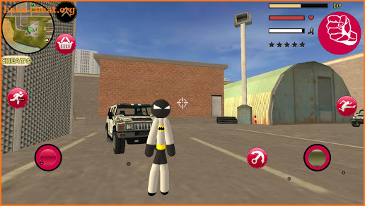 Stickman Bat Rope Hero Dark knight Crime screenshot