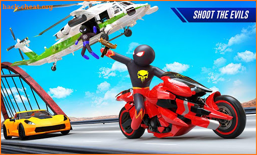 Stickman Moto Bike Hero: Crime City Superhero Game screenshot