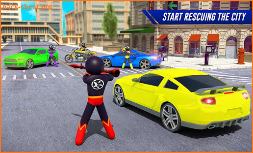 Stickman Moto Bike Hero: Crime City Superhero Game screenshot