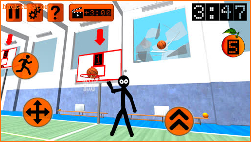Stickman Neighbor. Basketball Basics Teacher 3D screenshot