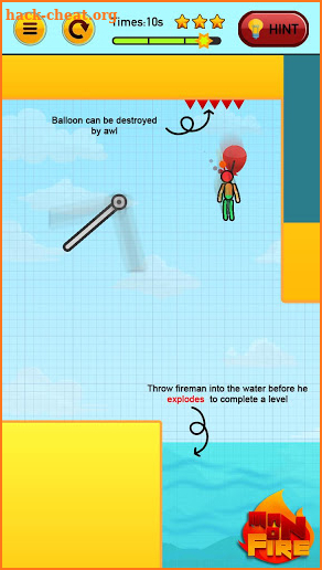 Stickman On Fire : Stickman Games Fun Physics screenshot