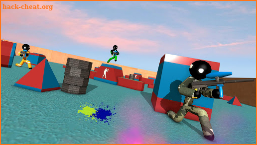 Stickman Paintball Arena Combat Attack screenshot