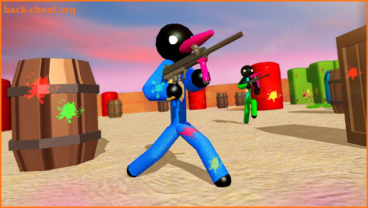 Stickman Paintball Arena Combat Attack screenshot