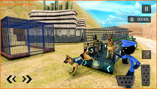 Stickman Police Dog ATV Bike Transporter screenshot