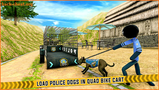 Stickman Police Dog ATV Bike Transporter screenshot