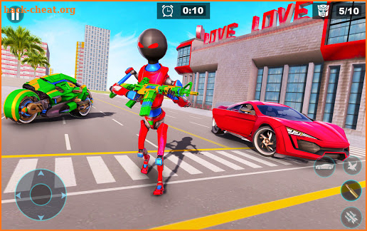Stickman Robot Car Game – Falcon Robot Bike Game screenshot