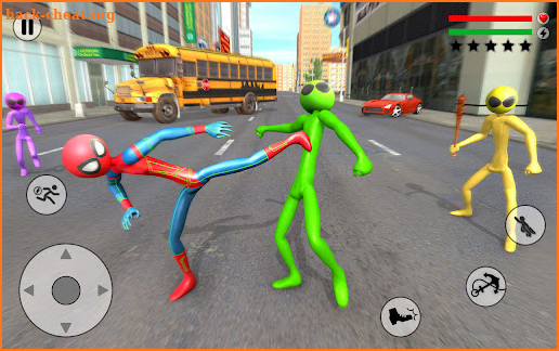 Stickman Rope Hero Spider Fight Miami City Crime screenshot