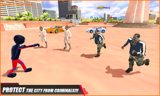 Stickman Rope Hero- Superhero Crime Game screenshot