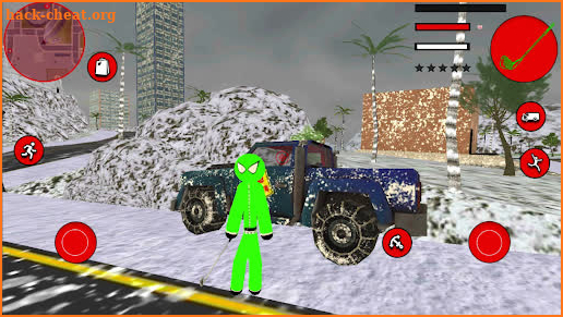 Stickman santa rope hero : Santa Crime city screenshot