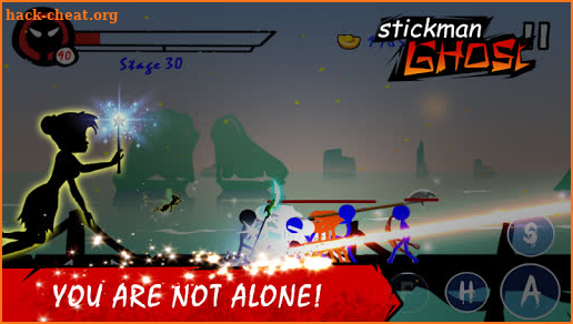 Stickman Shost: Ninja Warrior Action Offline Game screenshot