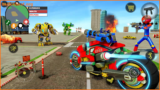 Stickman Spider Hero Robot - Vegas City Gangster screenshot