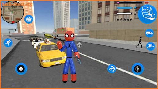 Stickman Spider Rope Hero City Gangstar Crime screenshot