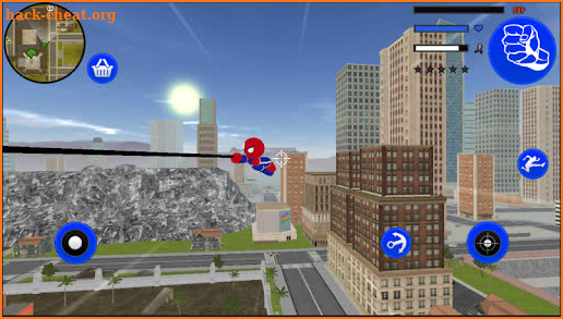 Stickman Spider Rope Hero vegas Gangstar Crime screenshot