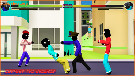 Stickman Street Fighting City Blocky Gangster screenshot