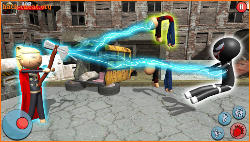 Stickman Street Gangs vs Superheroes Fighting Game screenshot