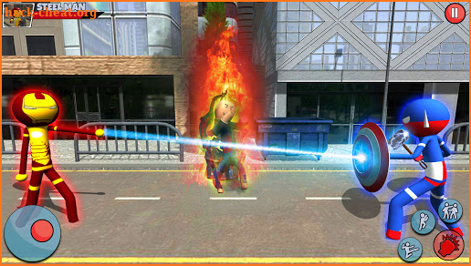 Stickman Street Gangs vs Superheroes Fighting Game screenshot