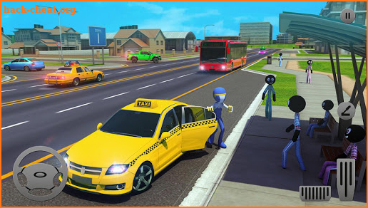 Stickman Taxi Car Driver - Car Driving Games screenshot