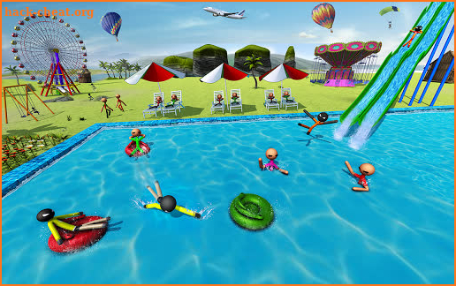 Stickman Water Slide: Theme Park Fun screenshot