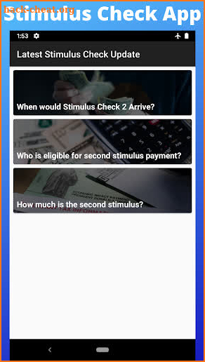 Stimulus Check App 2020 - Stimulus Check Status screenshot