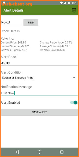 Stock Nanny Ultra - Stock Alerts screenshot