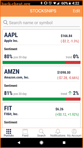 Stocksnips screenshot